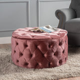 Aqua New Velvet Ottoman - NH677003