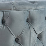 Plush New Velvet Ottoman - NH158992