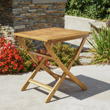 Outdoor 3 Piece Foldable Acacia Wood Bistro Set - NH802103