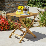 Outdoor 3 Piece Foldable Acacia Wood Bistro Set - NH802103