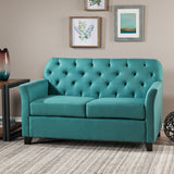 Extra Padded Tufted Back Fabric Loveseat - NH660003