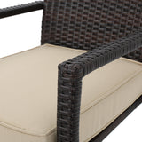 Outdoor 8 Seater Wicker Chat Set with Cushions - NH209903