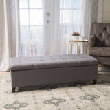 Tufted Fabric Storage Ottoman Bench - NH234992