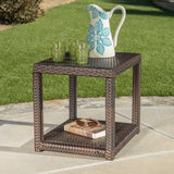 Outdoor 3 Piece Multi-brown Wicker Stacking Chair Chat Set - NH839003