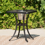 Outdoor 3 Piece Patina Copper Finish Cast Aluminum Bistro Set - NH776003