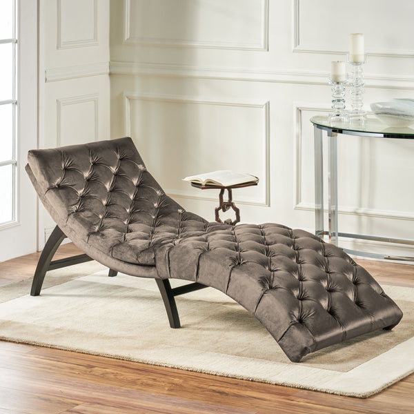 Tufted New Velvet Chaise Lounge - NH302203