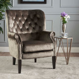 Tufted Back New Velvet Club Chair - NH062103