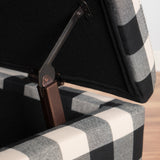 Fabric Rectangle Storage Ottoman Bench - NH307003