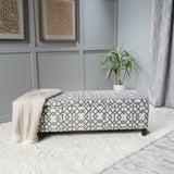 Fabric Rectangle Storage Ottoman Bench - NH307003