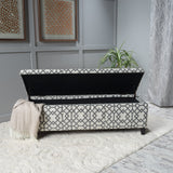 Fabric Rectangle Storage Ottoman Bench - NH307003