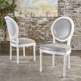 Traditional Grey New Velvet Dining Chairs (Set of 2) - NH943103