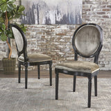 Traditional Grey New Velvet Dining Chairs (Set of 2) - NH943103