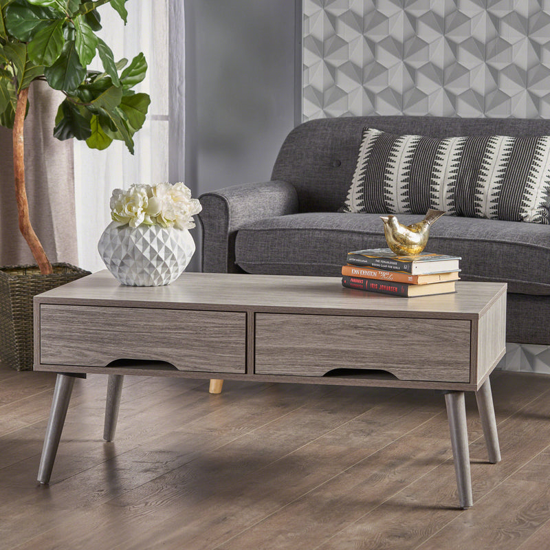 Mid Century Modern Finished Fiberboard Coffee Table - NH283203