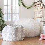 Modern 3 Foot Faux Fur Bean Bag (Cover Only) - NH173313