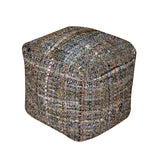 Handcrafted Boho Fabric Pouf - NH356992