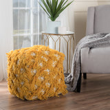 Handcrafted Boho Fabric Pouf - NH666992