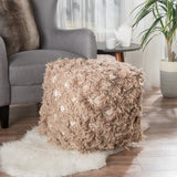 Handcrafted Boho Fabric Pouf - NH666992