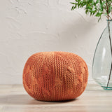 Handcrafted Modern Fabric Weave Pouf - NH407992