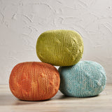 Handcrafted Modern Fabric Weave Pouf - NH407992