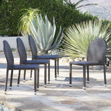 Outdoor Wicker Stacking Chairs with an Aluminum Frame (Set of 4) - NH342103