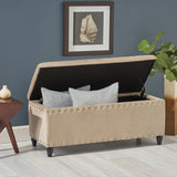 Rectangle Velvet Storage Ottoman Bench - NH318803