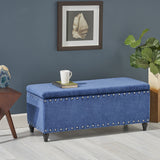 Rectangle Velvet Storage Ottoman Bench - NH318803