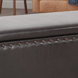 Bonded Leather Storage Ottoman - NH085113