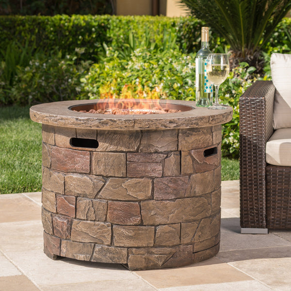 40,000 BTU Propane Gas Firepit (Round) - NH217003