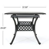 Outdoor Patina Copper Finish Expandable Dining Table - NH476003