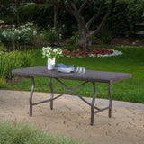 Outdoor Multibrown Wicker Dining Table - NH945003