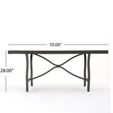 Outdoor Multibrown Wicker Dining Table - NH945003