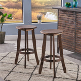 Indoor Finished Acacia Wood Barstools (Set of 2) - NH979303