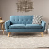 Mid Century Modern Petite Fabric Love Seat - NH848103