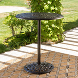 Outdoor Patina Copper Finish Cast Aluminum Bar Table - NH638003