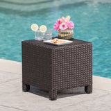 Outdoor Wicker Accent Side Table - NH786003