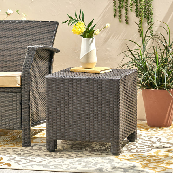 Outdoor Wicker Accent Side Table - NH786003