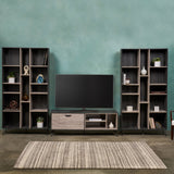 Mid Century 3 Piece TV Stand & Bookcases Set - NH478903