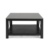 Farmhouse Coffee Table With Faux Stone Top - NH255703