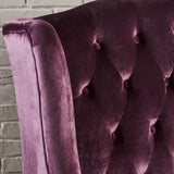 French Style High Back Tufted Winged Velvet Loveseat - NH393103