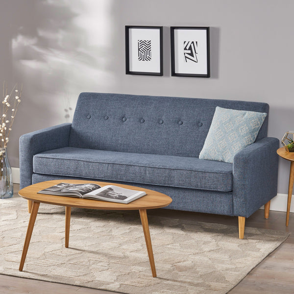 Mid Century Modern Fabric 3 Seater Sofa - NH425203