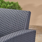 Outdoor Wicker Print Club Chairs with Water Resistant Cushions - NH061403