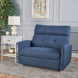 Plush Cushion Tufted Back Fabric Loveseat Recliner - NH203103