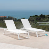 Outdoor Chaise Lounge with Finished Aluminum Frame - NH163303