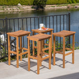 Outdoor 30 Inch Acacia Wood Barstools - NH241403