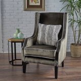 Velvet Wingback Accent Chair - NH417203