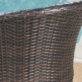 Outdoor 3 Piece Multi-brown Wicker Round Bar Set - NH318203