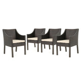 Outdoor Wicker Dining Chairs with Water Resistant Cushions (Set of 4) - NH958303