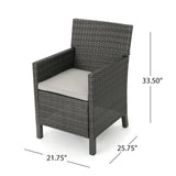 Outdoor Wicker Dining Chairs with Water Resistant Cushions (Set of 2) - NH433203