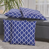 Modern Quatrefoil Pattern Fabric Accent Throw Pillow (Set of 4) - NH451303