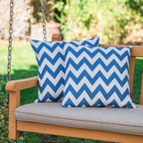 Outdoor Chevron Design Water Resistant Square Throw Pillow - NH000303